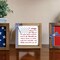 I Pledge Allegiance to the Flag of United States of America Sign, 6x6 Inch Rustic Wood Framed 4th of July Independence Day Patriotic Decor, Americana Decoration for Home Office Table Desk